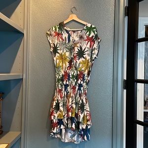 Tommy Hilfiger resort wear palm print multi color mini dress